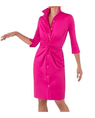Gretchen Scott Twist & Shout Dress - Pink