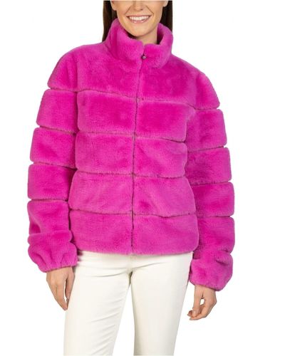 Love Token Lizzo Faux Fur Zip Jacket - Pink