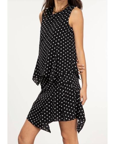 MILLY Leslie Polka Dot Top - Black