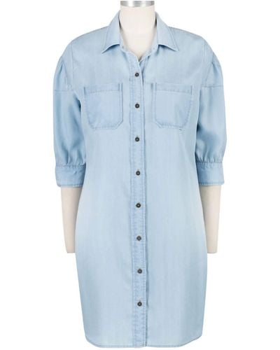 Kut From The Kloth Sylvia Button Down Dress In Blue