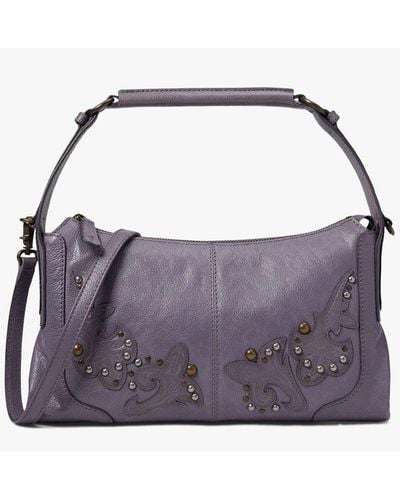 Frye Montana Leather Shoulder Bag - Purple