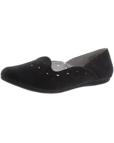 Bellini Marshmellow Slip On Faux Leather Ballet Flats - Black