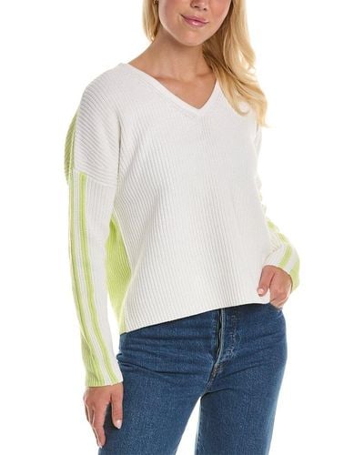 Lisa Todd Colorblocked Sweater - White