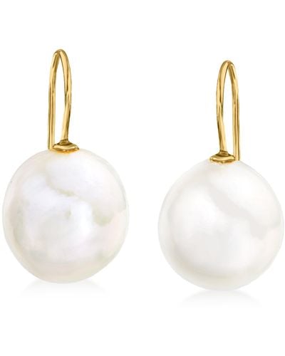 Ross-Simons 11-12mm Cultured Baroque Pearl Drop Earrings - White