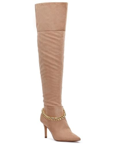Jessica Simpson Ammira Chain Zipper Over-the-knee Boots - Brown