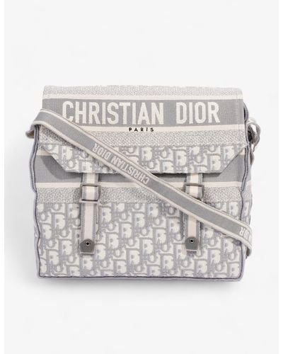 Dior Diorcamp Messenger Bag Oblique Monogram Canvas Crossbody Bag - Gray