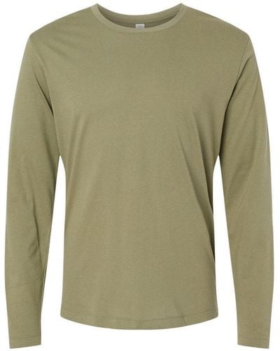 Alternative Apparel Cotton Jersey Long Sleeve Go-to Tee - Green