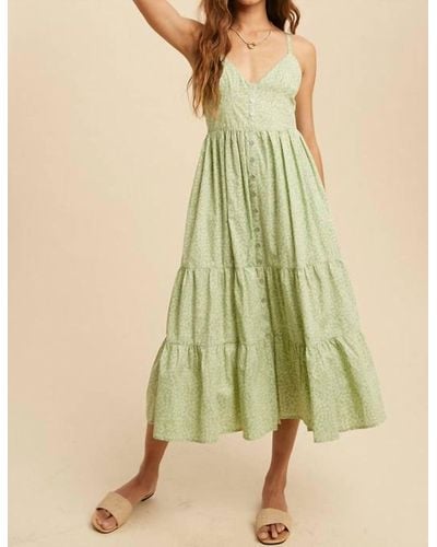In-Loom Romy Floral Midi Dress - Green