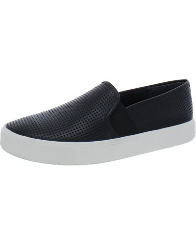 Vince Leather Slip-on Sneakers - Black