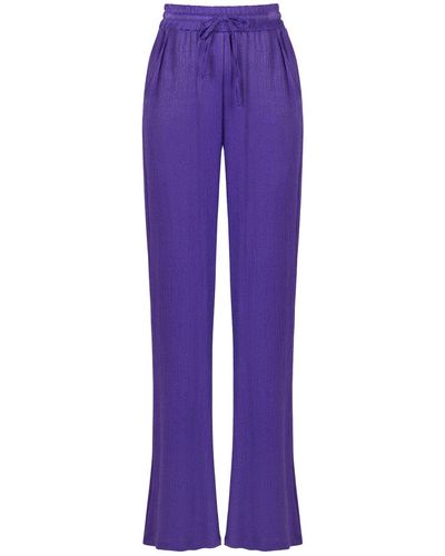 Nocturne Loose-fitting Flare Pants - Purple