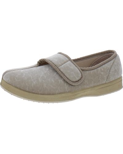 Foamtreads Jewell Velour Printed Clog Slippers - Gray