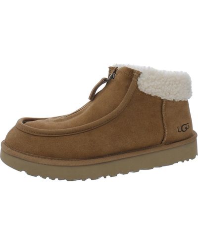 UGG Funkarra Suede Faux Fur Lined Chukka Boots - Brown