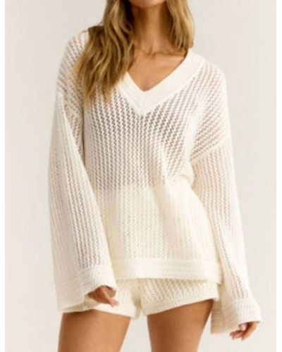 Z Supply Kiamo Crochet Sweater - Natural