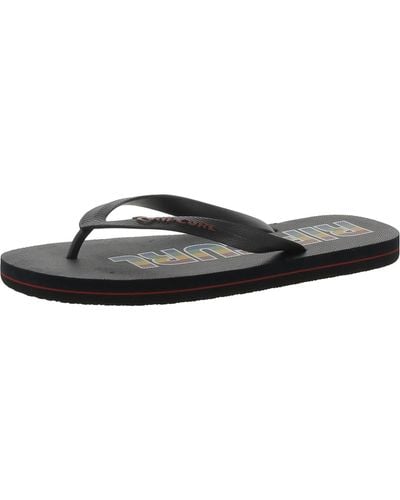 Rip Curl Bhfo Solid Rubber Thong Sandals - Black