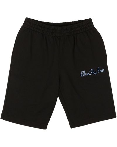BLUE SKY INN Embroidered Logo Sweat Shorts - Black