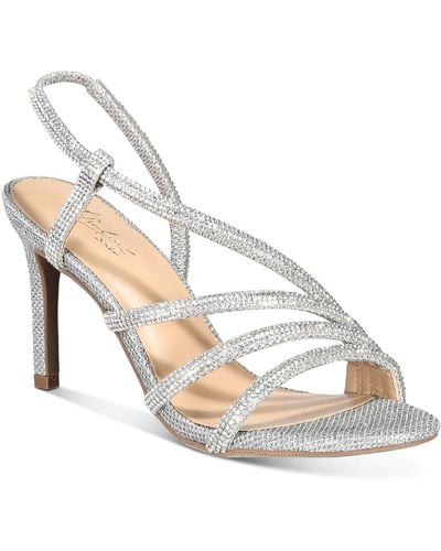 Thalia Sodi Darbie Slides Stiletto Evening Sandals - Metallic