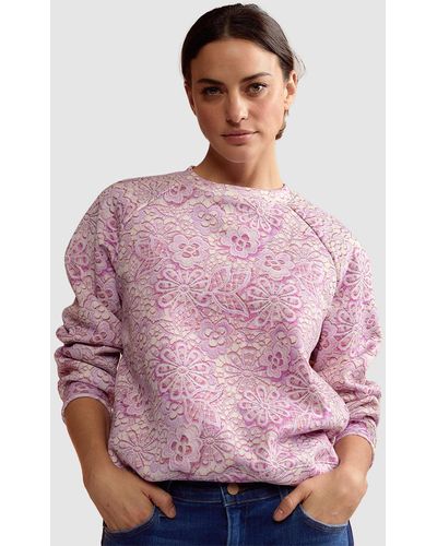 Cynthia Rowley Trompe L'oeil Printed Sweatshirt - Pink