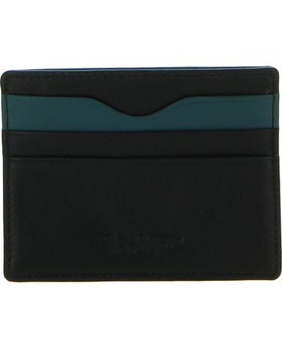 Original Penguin Leather Wallet Card Case - Black