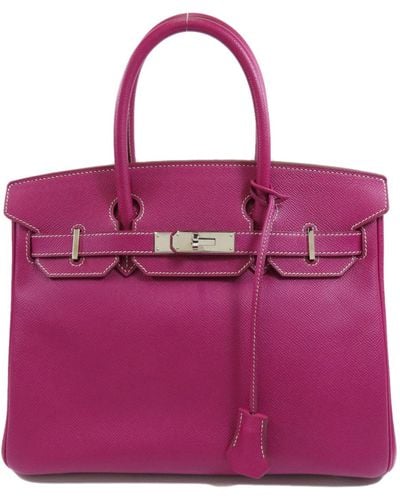 Hermès Birkin Leather Handbag (pre-owned) - Purple