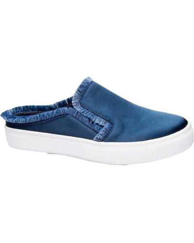 Dirty Laundry Jaxon Satin Fringe Fashion Sneakers - Blue