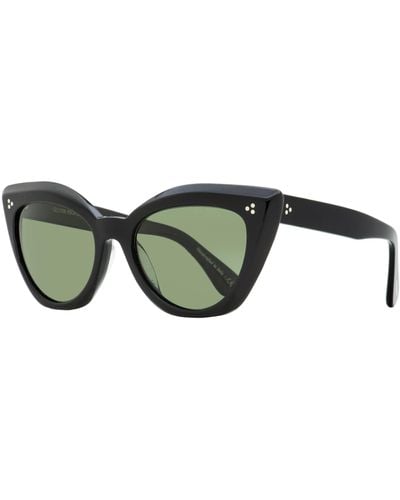 Oliver Peoples Laiya Cat Eye Sunglasses Ov5452s Black 55mm - Green