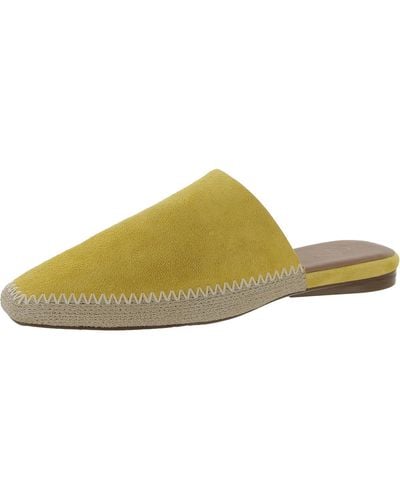 Naturalizer Candice Suede Slip On Mules - Green