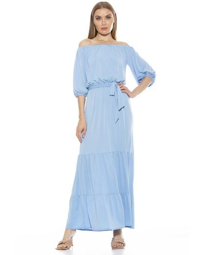 Alexia Admor Harlow Floral Maxi Dress - Blue