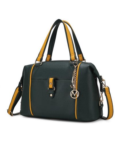 MKF Collection by Mia K Opal Vegan Leather Medium Weekender Handbag For - Black