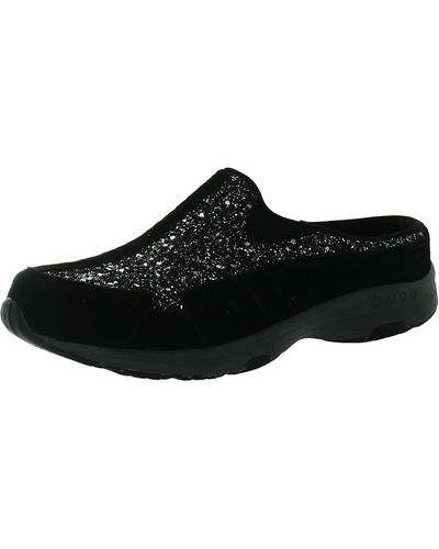 Easy Spirit Traveltime Slip On Dressy Mules - Black