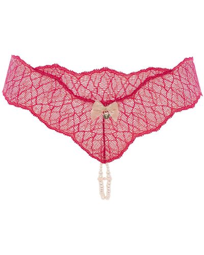 Bracli Sydney Double Strand Pearl Thong - Pink