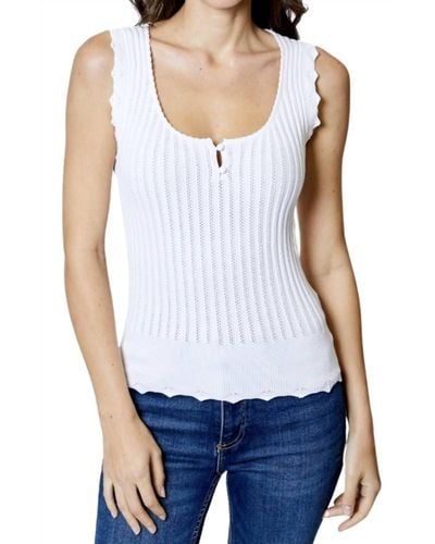 Design History Henly Knit Tank Top - White