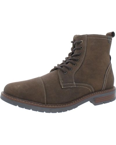 Dockers Rawls Cap Toe Lace Up Ankle Boots - Brown