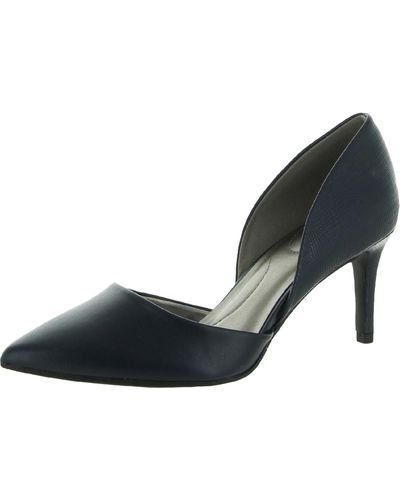 Bandolino Grenow Faux Leather Pointed Toe D'orsay Heels - Blue