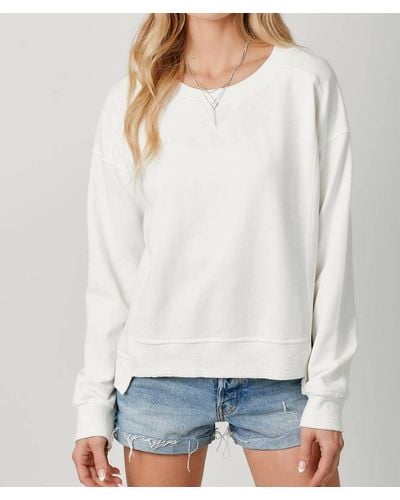 Mystree Washed Terry Top - White