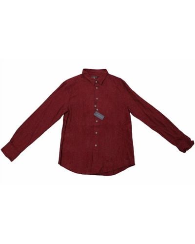 John Varvatos Long Sleeve Button Shirt - Red