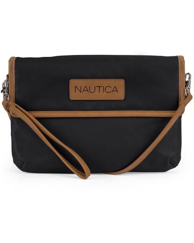 Nautica Nylon Mini Wallet Crossbody Bag - Black