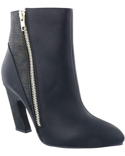 Bellini Cirque Pointed Toe Zip-up Ankle Boots - Blue