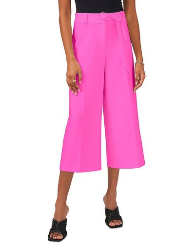 Vince Camuto Belted High Rise Culottes - Pink