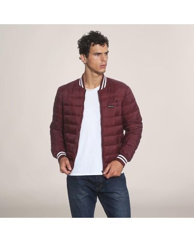 Members Only Varsity Puffer Jacket - Red
