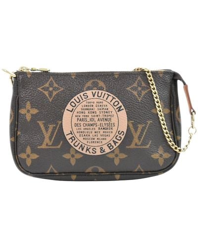 Louis Vuitton Mini Pochette Accessoires Canvas Clutch Bag (pre-owned) - Metallic