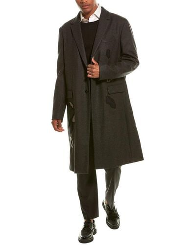 Valentino Wool & Cashmere-blend Coat - Gray