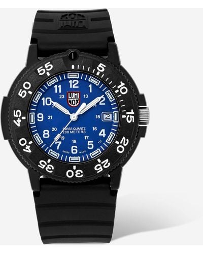 Luminox Navy Seal 3000 Series Blue Dial 43mm Quartz Watch Xs.3003.f - Black