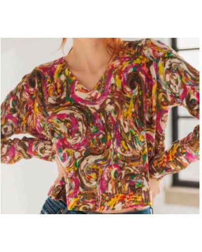 Catherine Gee Classic V Neck Sweater - Multicolor