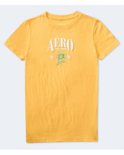 Aéropostale Sunflower Graphic Tee - Yellow