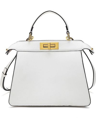 Tiffany & Fred Smooth Nappa Leather Satchel/shoulder Bag - White