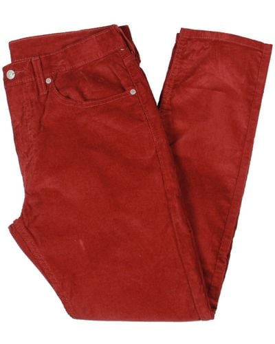 Levi's Corduroy Slim Tape Leg Jeans - Red