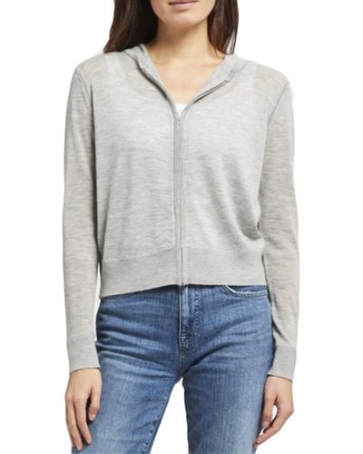 Theory Cashmere Hoodie - Gray