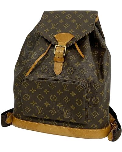 Louis Vuitton Montsouris Canvas Backpack Bag (pre-owned) - Green