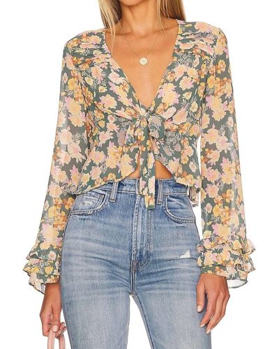 Free People Maybel Blouse - Blue