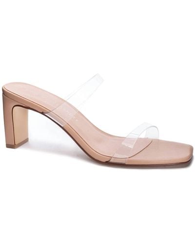 Chinese Laundry Simple Sophistication Clear Sandals - Pink